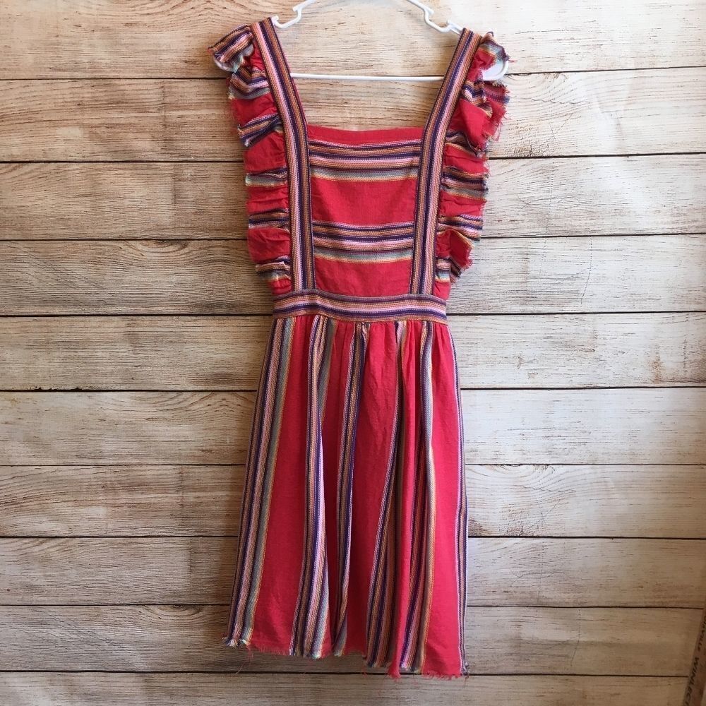 DRA SOUTHWESTERN STRIPE MALIBU DRESS IN RED‎